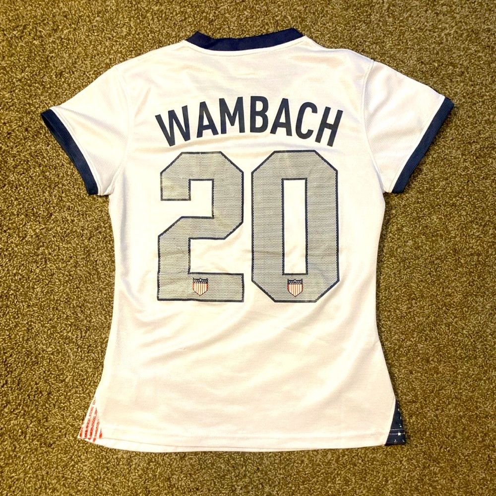 Centennial 2013 USWNT Abby Wambach #14 Nike Soccer Jersey Girls Large White USA